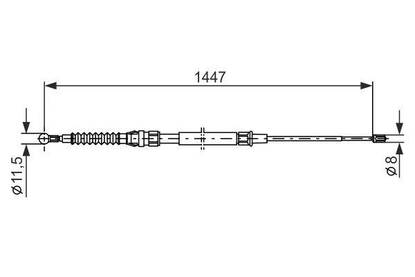 Cable Pull, parking brake 1 987 477 958
