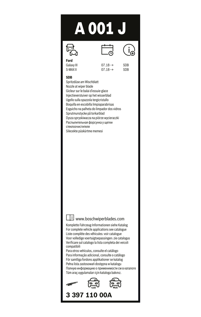 Wiper Blade Aerotwin 3 397 110 00A