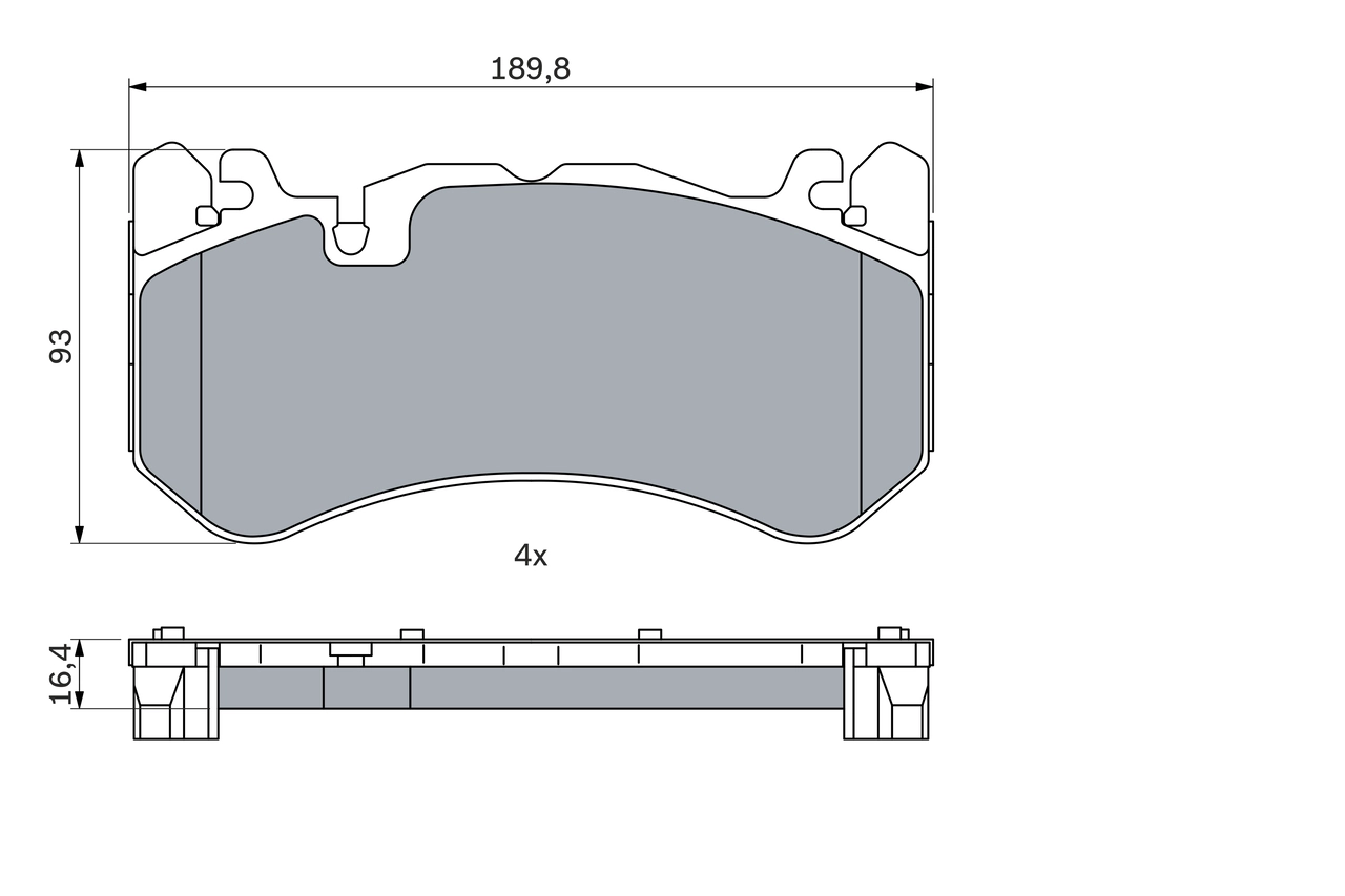 Brake Pad Set, disc brake 0 986 424 861