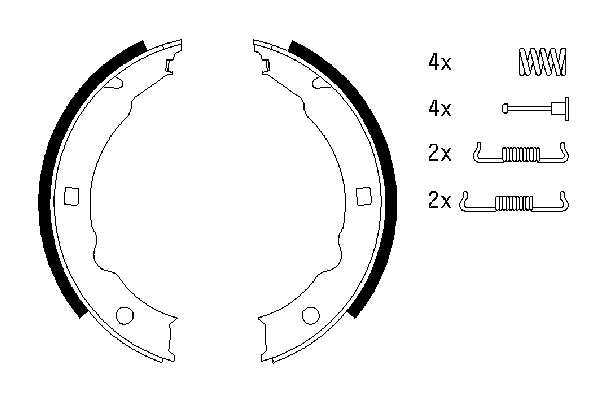 Brake Shoe Set, parking brake 0 986 487 579