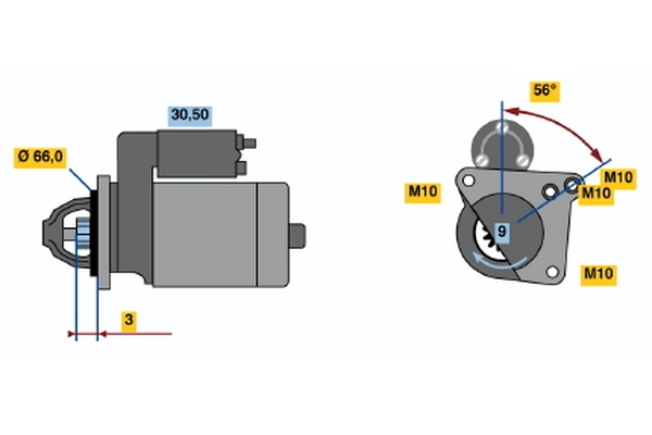 BOSCH 0 001 106 017 Starter