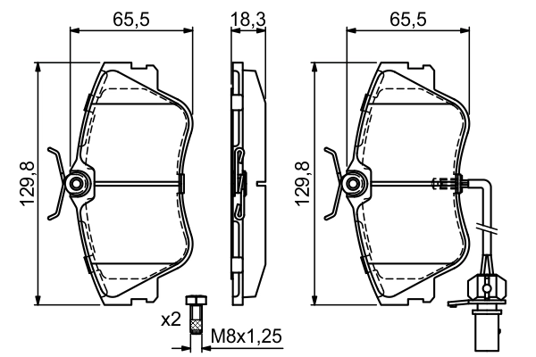 Brake Pad Set, disc brake 0 986 424 672