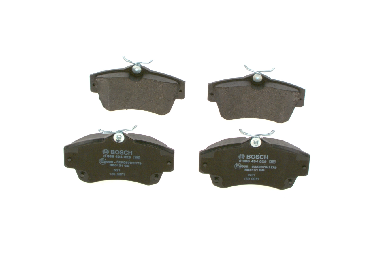 Brake Pad Set, disc brake 0 986 494 029