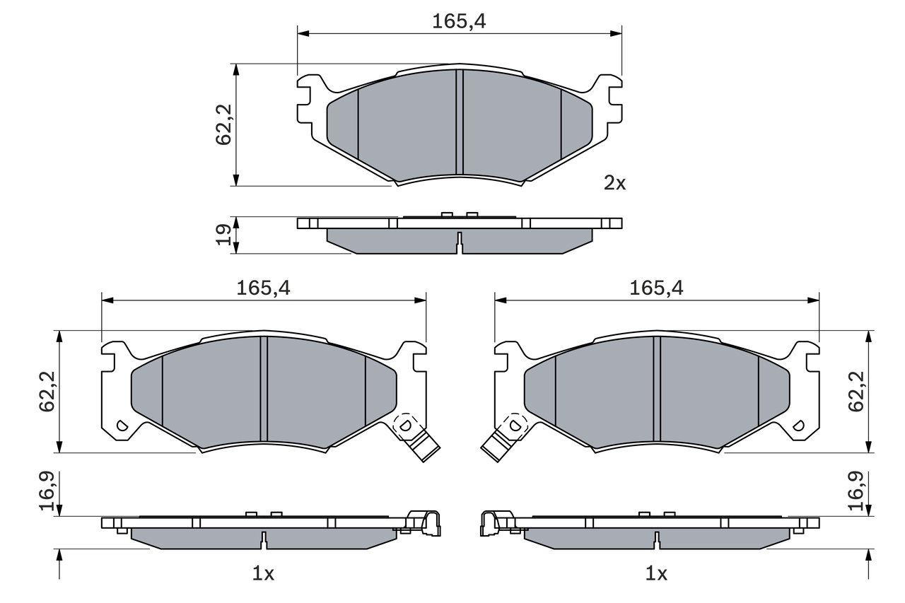 Brake Pad Set, disc brake 0 986 424 892