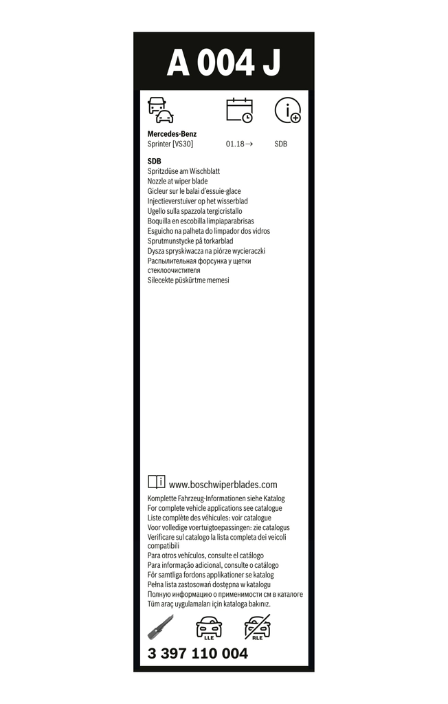 Wiper Blade Aerotwin 3 397 110 004