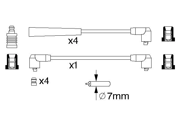 BOSCH 0 986 356 719 Ignition Cable Kit