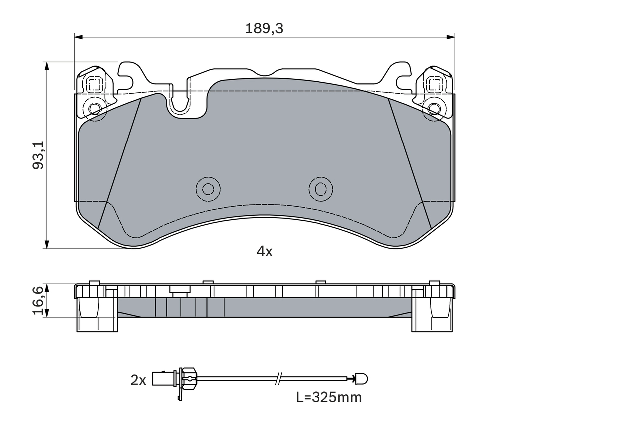 Brake Pad Set, disc brake 0 986 494 973