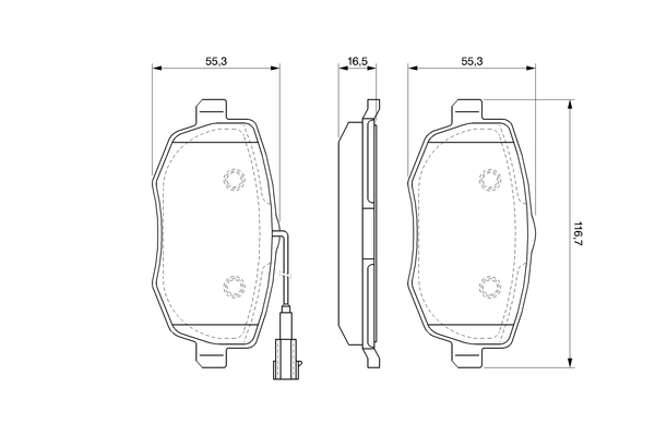Brake Pad Set, disc brake 0 986 494 075