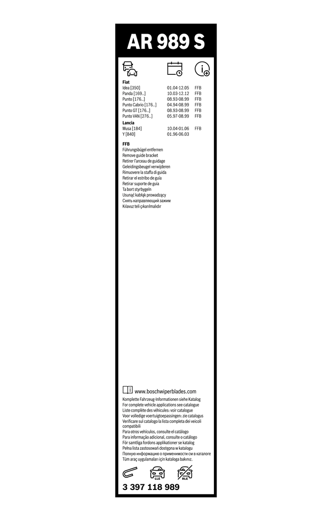 BOSCH 3 397 118 989 Wiper Blade