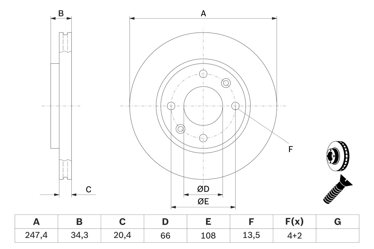 Brake Disc 0 986 479 B32