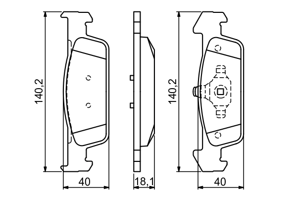 Brake Pad Set, disc brake 0 986 494 697