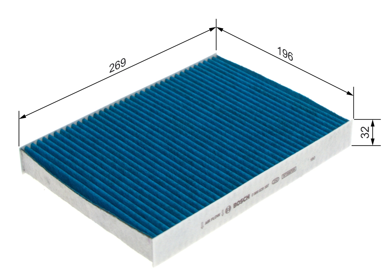 Filter, cabin air FILTER+pro 0 986 628 587