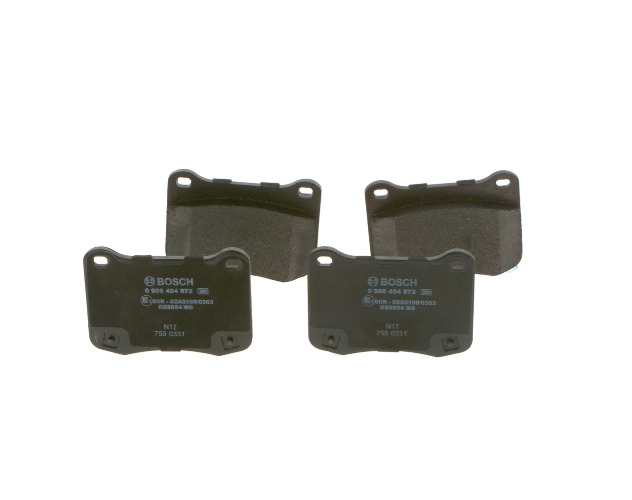 Brake Pad Set, disc brake 0 986 494 872