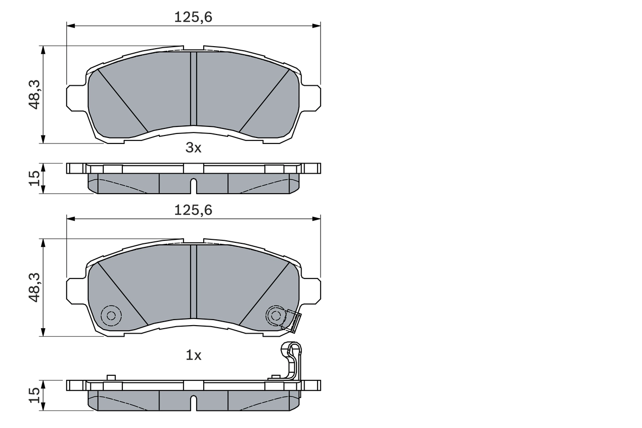 Brake Pad Set, disc brake 0 986 494 754