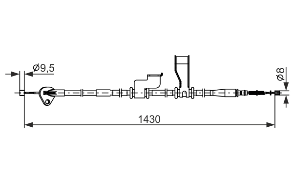 Cable Pull, parking brake 1 987 482 835
