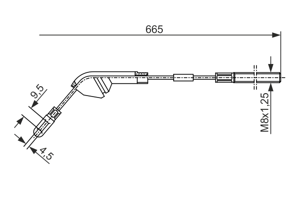 BOSCH 1 987 477 142 Cable Pull, parking brake