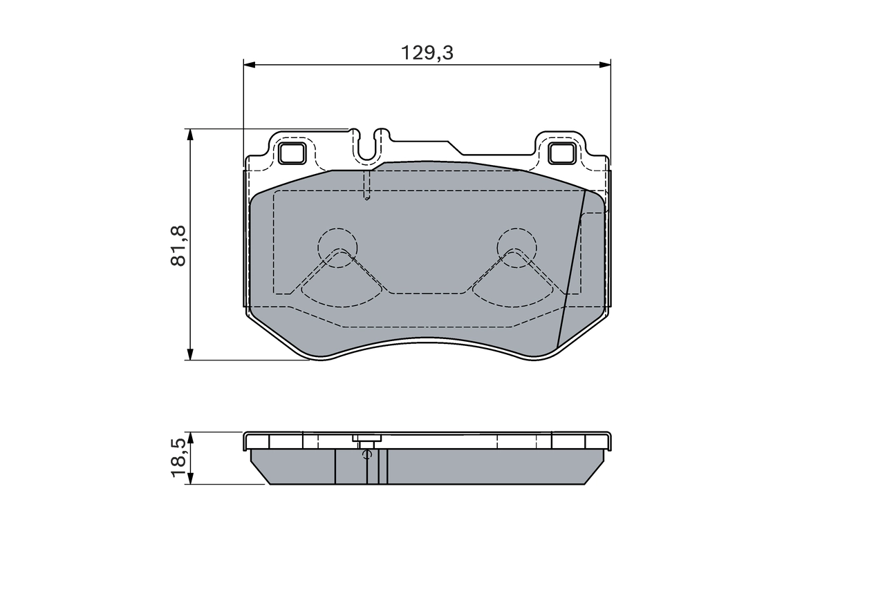 Brake Pad Set, disc brake 0 986 460 127