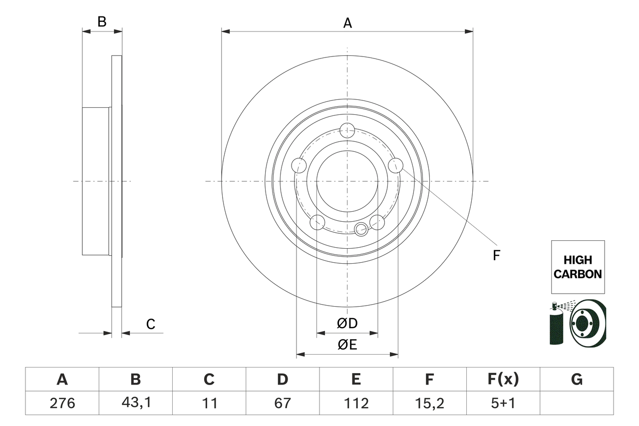 Brake Disc 0 986 479 H60