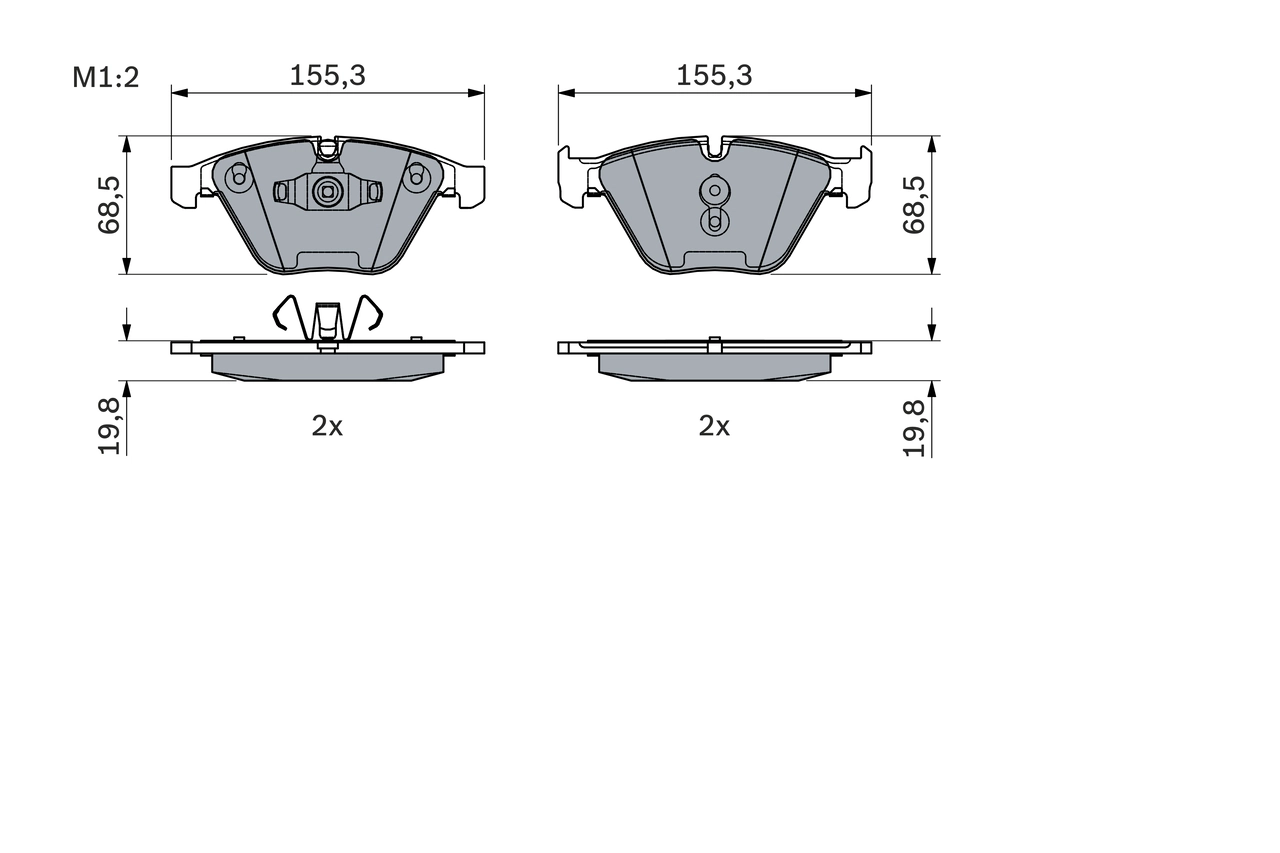 Brake Pad Set, disc brake 0 986 494 354
