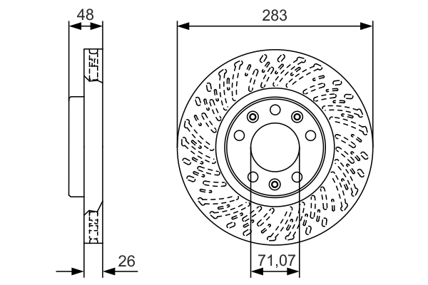 Brake Disc 0 986 479 C35