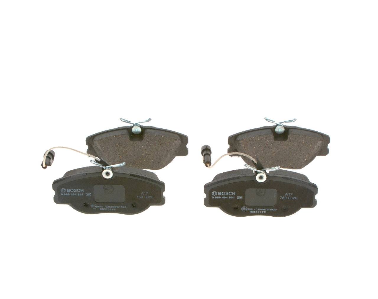 Brake Pad Set, disc brake 0 986 494 851