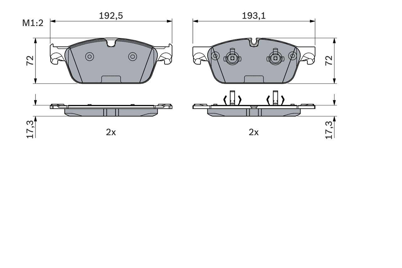 Brake Pad Set, disc brake 0 986 494 962