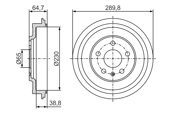 BOSCH 0 986 477 307 Brake Drum