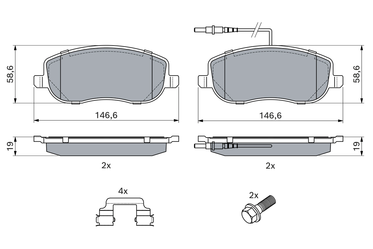 Brake Pad Set, disc brake 0 986 494 615