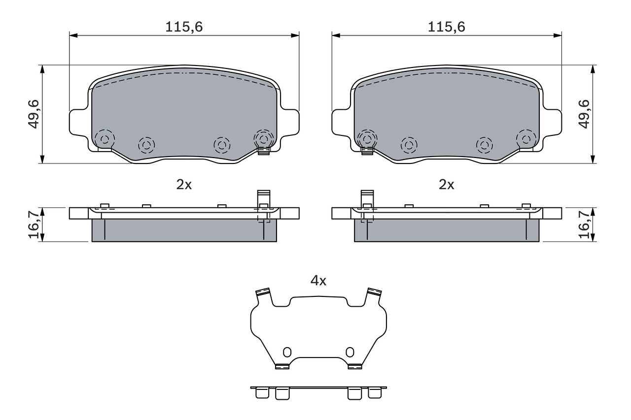 Brake Pad Set, disc brake 0 986 424 961