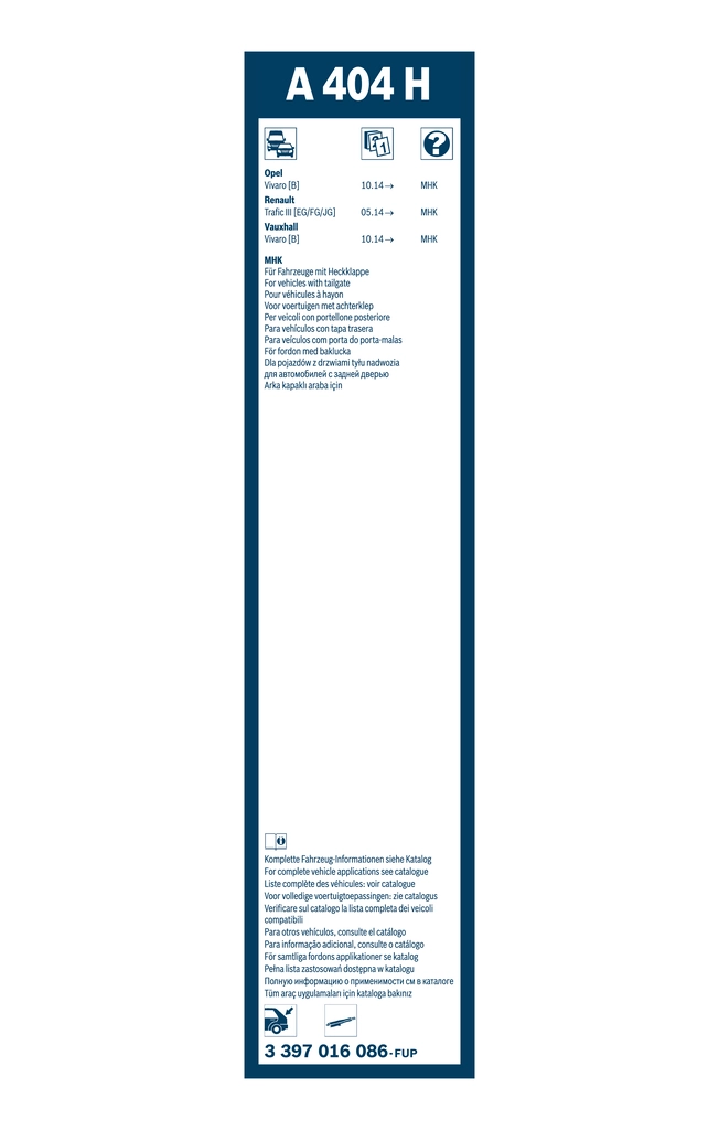 Wiper Blade Rear Aerotwin 3 397 016 086