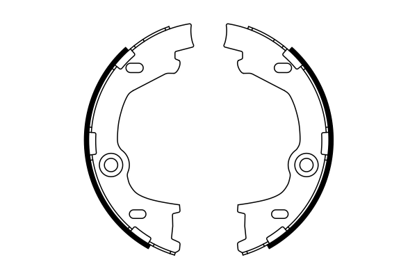 BOSCH 0 986 487 777 Brake Shoe Set, parking brake