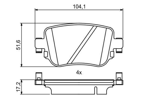 Brake Pad Set, disc brake 0 986 494 797