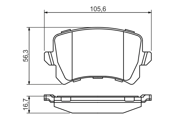 Brake Pad Set, disc brake 0 986 494 344