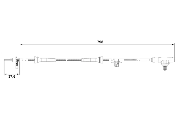 Sensor, wheel speed 0 265 007 687