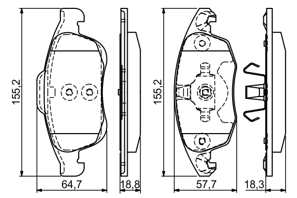 Brake Pad Set, disc brake 0 986 494 235