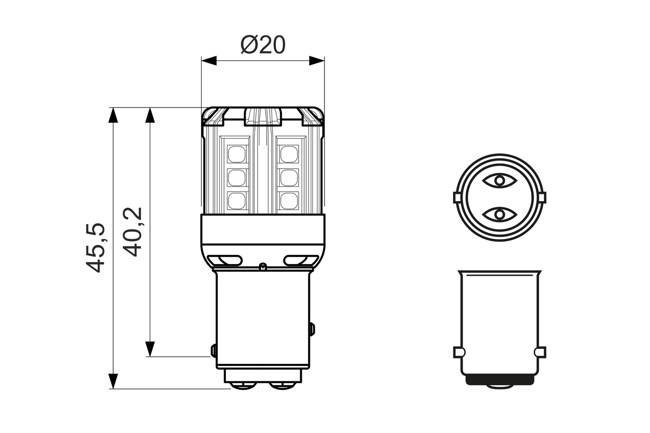 BOSCH 1 987 301 526 Bulb, direction indicator