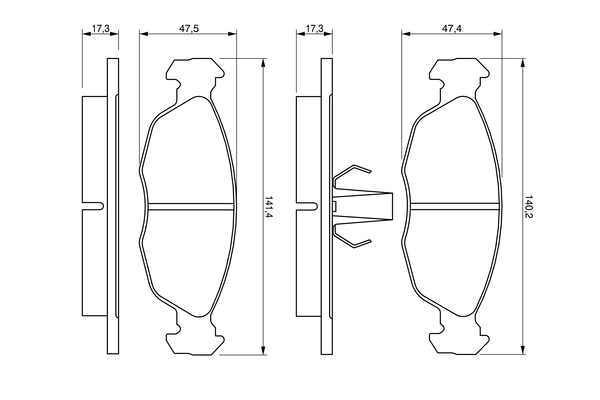 Brake Pad Set, disc brake 0 986 424 410