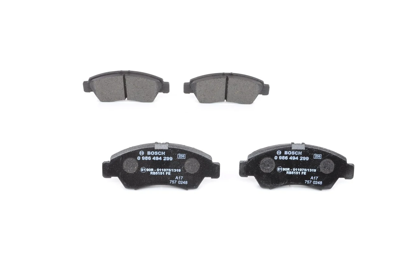 Brake Pad Set, disc brake 0 986 494 299