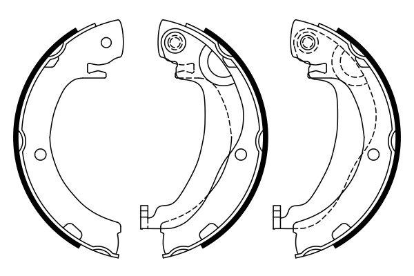 Brake Shoe Set, parking brake 0 986 487 937