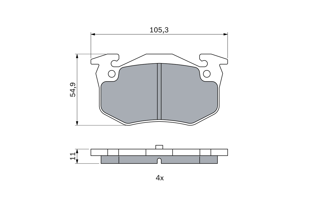 Brake Pad Set, disc brake 0 986 424 992