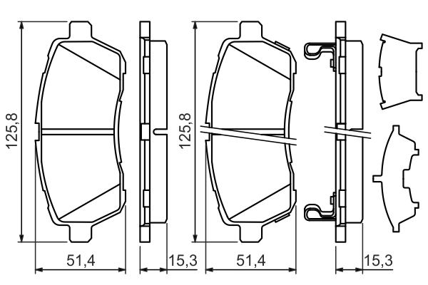 Brake Pad Set, disc brake 0 986 494 321