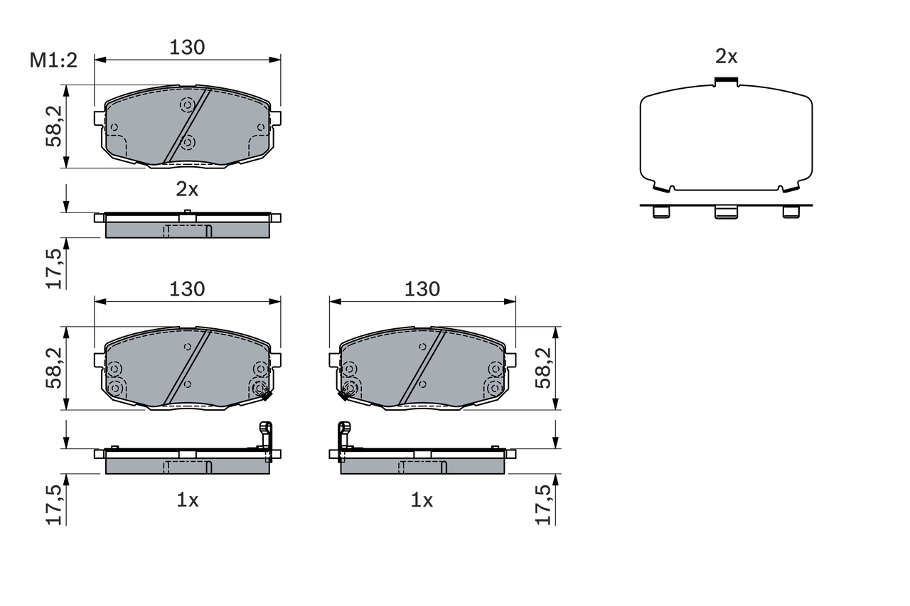 Brake Pad Set, disc brake 0 986 424 393