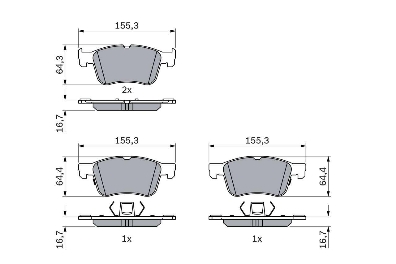 Brake Pad Set, disc brake 0 986 424 885