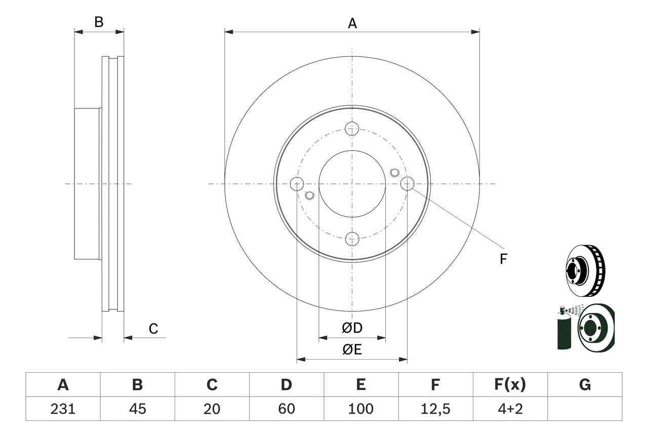 Brake Disc 0 986 479 G92