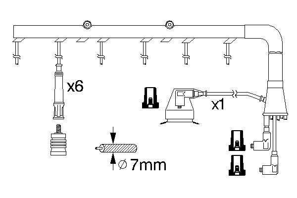 Ignition Cable Kit 0 986 356 322