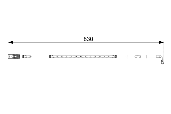 Warning Contact, brake pad wear 1 987 473 043