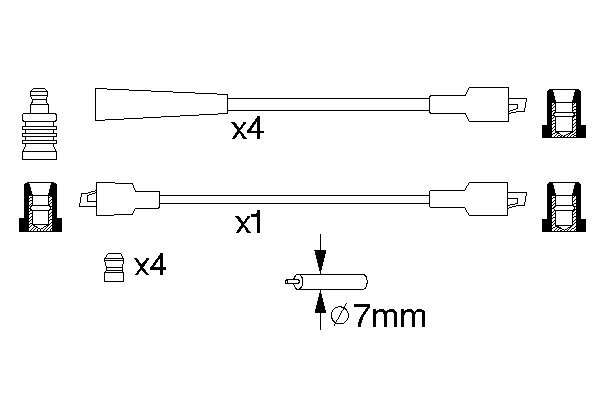 BOSCH 0 986 356 750 Ignition Cable Kit
