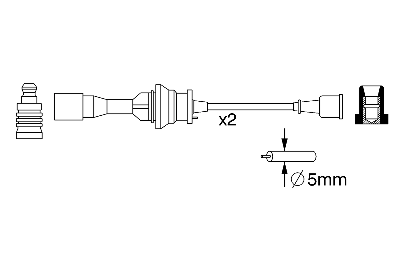 Ignition Cable Kit 0 986 357 266
