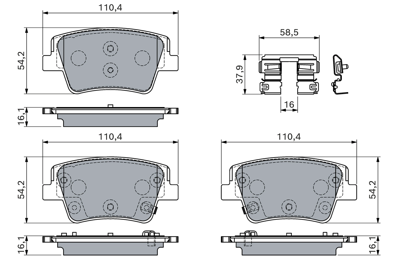 Brake Pad Set, disc brake 0 986 460 151