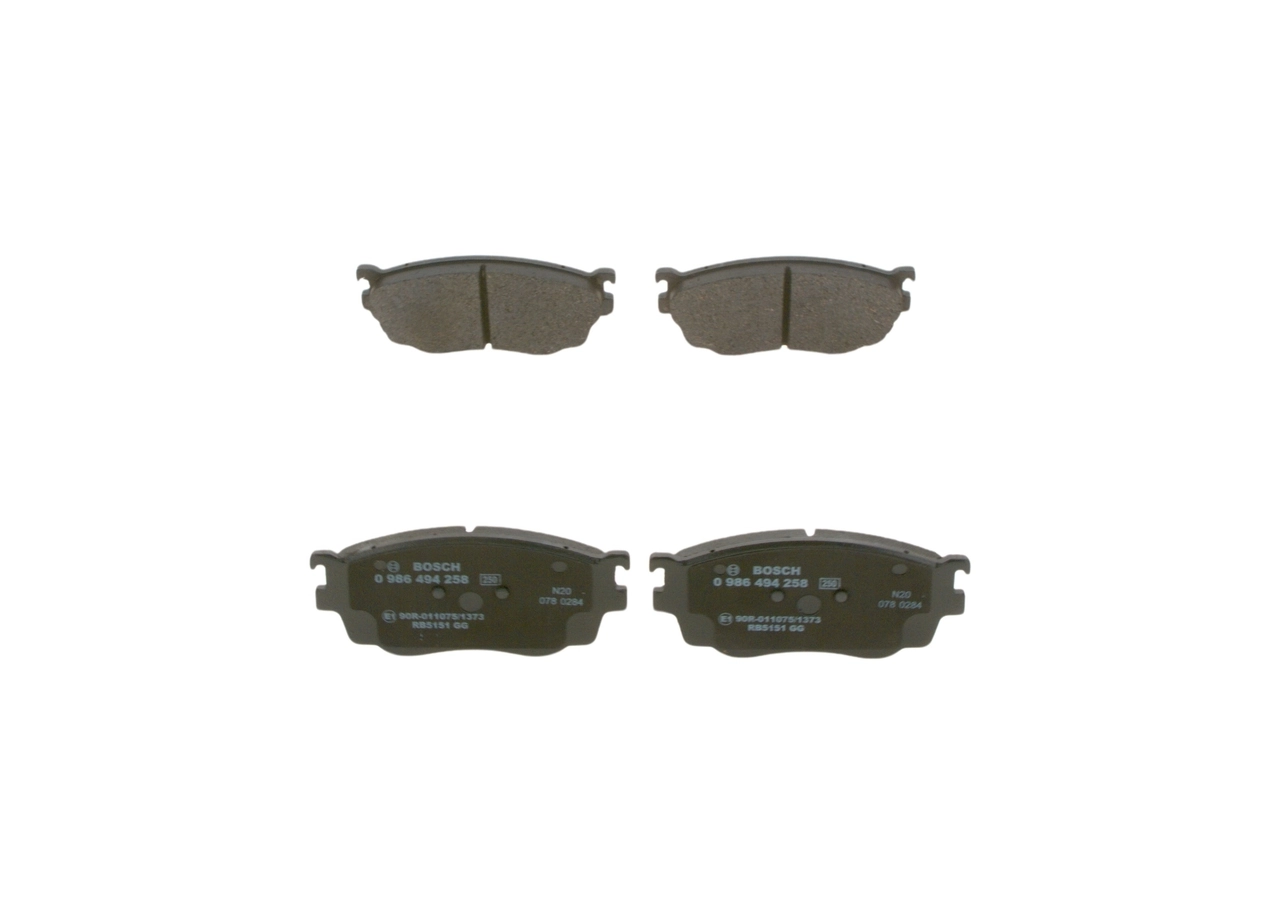 Brake Pad Set, disc brake 0 986 494 258